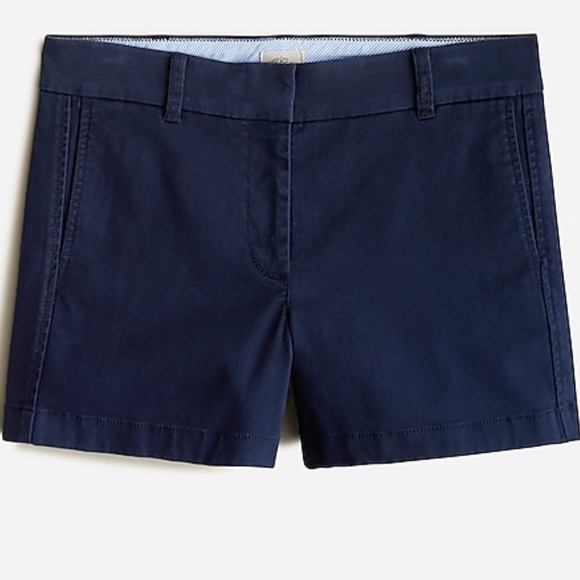 J. Crew Navy Blue 3.5” 100% Cotton Best Selling Stretch Classic Chino Shorts EUC - Picture 1 of 9